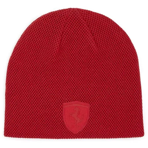 Puma FERRARI STYLE BEANIE Zimní čepice, červená, velikost UNI