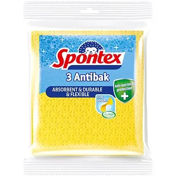 SPONTEX Antibak houbová utěrka 3 ks (9001378424871)