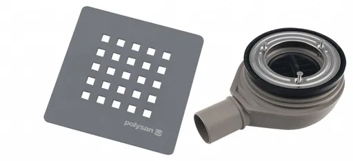 POLYSAN TRENECA vaničkový sifon, průměr 90, DN40, krytka šedá mat 84999.31