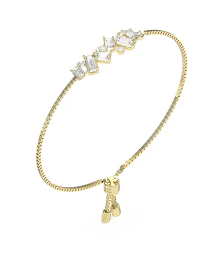 Guess Pozlacený náramek s krystaly a zirkony Chandelier JUBB05363JWYGT/U