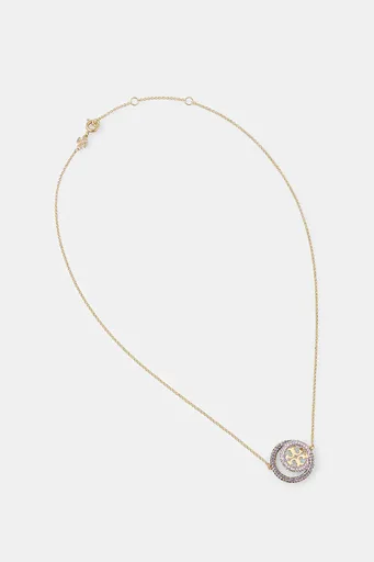 Pozlacený náhrdelník Tory Burch Miller Pave