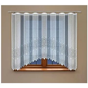 MyBestHome Dekorační žakárová záclona s řasící páskou KAREN 160 bílá 300x160 cm (HAFT-248700/160)