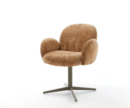 Jídelní židle Nube-Flex s područkami žinylka rezavá podnož