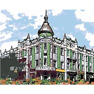 Malování podle čísel - Budova na rohu ulice (HRAmal00331nad)