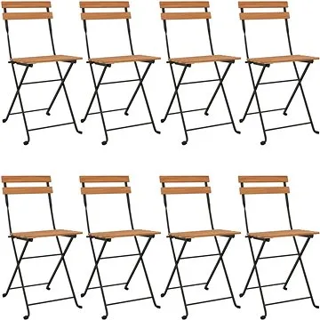 SHUMEE Židle zahradní skládací bistro, teak a ocel 3152111 - 8ks v balení (3152111)