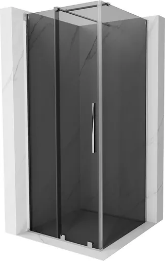 MEXEN/S Velar sprchový kout, posuvné dveře 110 x 110, grafit, chrom 871-110-110-41-01