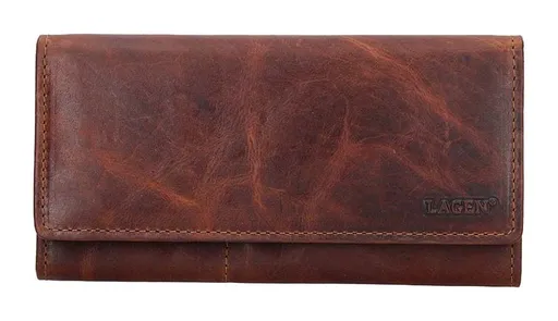 Dámská kožená peněženka Lagen V-102/M Brown