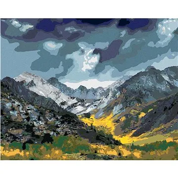Zuty - Malování podle čísel - MRAČNA NAD HORAMI (DENNIS FRATES), 80x100 cm, vypnuté plátno na rám (HRAmmb03873nad)