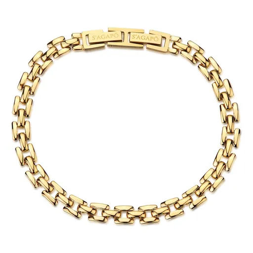 S'Agapõ Moderní pozlacený náramek Ripple SRP98