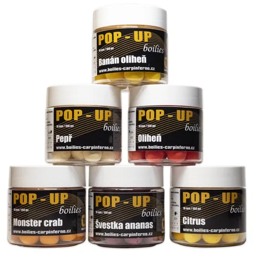 Carp Inferno Pop-up Boilies 16mm 150ml,Carp Inferno Pop-up Boilies 16mm 150ml