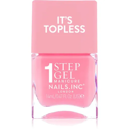 Nails Inc. It’s Topless gelový lak na nehty pro dlouhotrvající efekt odstín Allegra 14 ml