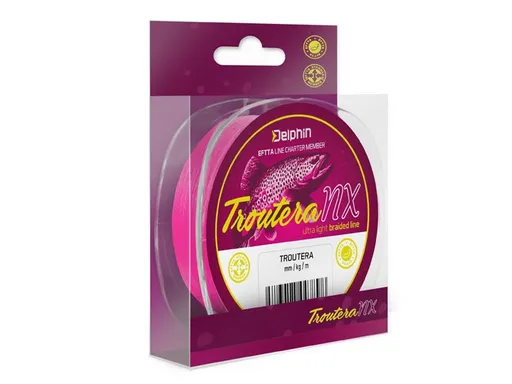 Delphin Šňůra Troutera NX růžová 135m,Delphin Šňůra Troutera NX růžová 135m