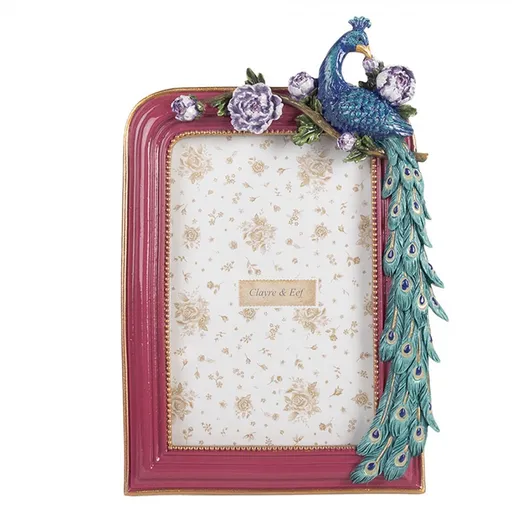 Červená vánoční dekorace figurka Santa Claus s pivem - 13*13*24 cm Clayre & Eef