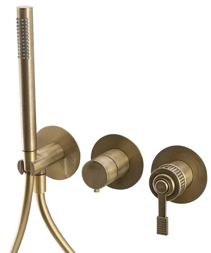 SAPHO VERSI podomítková sprchová/vanová baterie s ruční sprchou, 2 výstupy, bronz RV052/18