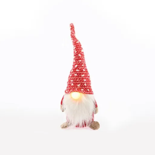 ACA Lighting vánoční textilní skřítek teplá bílá 1 LED IP20 na baterie (2xCR2032) 10x8x33cm X1311611