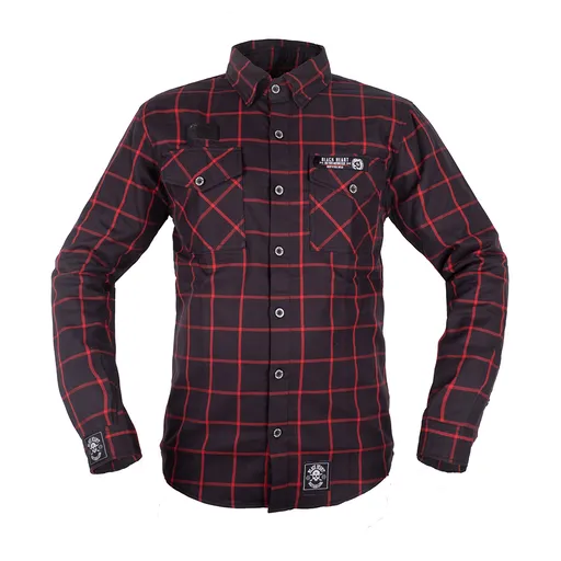 Košile W-TEC Black Heart Respector II černá s červeným pruhem 5XL