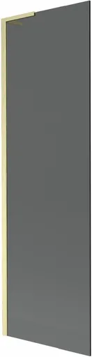 MEXEN/S Next L vanová zástěna FIX 60 x 150, grafit, zlatá kartáčovaná 895-060-000-03-40-55