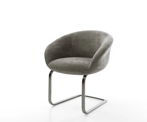 Jídelní židle Vinka-Flex s područkami bouclé měkký tmavě béžová