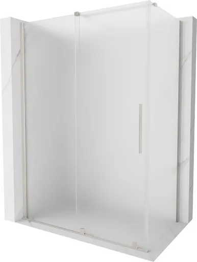 MEXEN/S Velar sprchový kout, posuvné dveře 150 x 75, dekor, nikl kartáčovaný 871-150-075-31-97