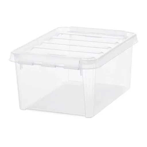 SmartStore Úložný box s bílými klipy Classic, 8 l, 8 l