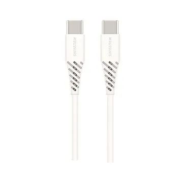 Swissten kabel USB-C/USB-C 100W 5A bílý (71506520)