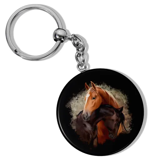 Klíčenka kulatá – Dva koně