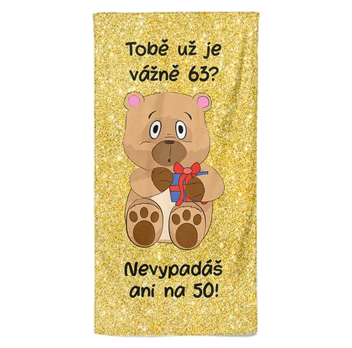 Osuška Tobě už je tolik? (věk: 63, Velikost osušky: 70x140cm)