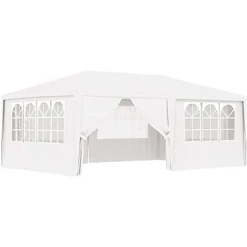 Profesionální party stan s bočnicemi 4 x 6 m bílý 90 g/m2 (48527)