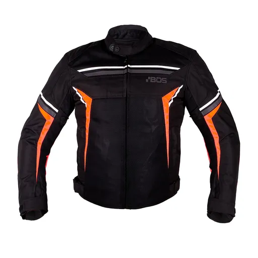 Pánská moto bunda BOS Laganas Black/Orange 3XL