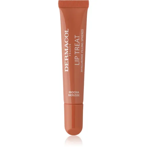 Dermacol Lip Treat hydratační lesk na rty odstín 8 Mocha Mousse (Caramel Toffee) 10 ml