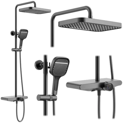 REA Sprchový set Bari Titanium REA-P0890