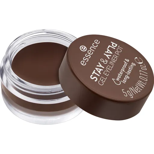 essence Gelové oční linky Stay & Play (Gel Eyeliner Pot) 5 g 02 Brown