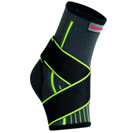 MadMax Kompresní 3D bandáž s omotávkou MFA285 kotník zelená - S