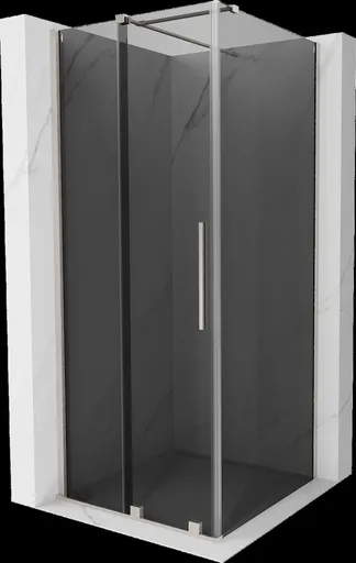 MEXEN/S Velar sprchový kout, posuvné dveře 120 x 120, grafit, nikl kartáčovaný 871-120-120-41-97