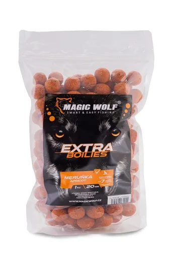 Magic Wolf Boilies Extra 1kg - Meruňka 24mm,Magic Wolf Boilies Extra 1kg - Meruňka 24mm