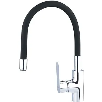 BALLETTO baterie dřezová, stojánková s flexibilním ramínkem, 35mm, černá, 81120 (81120)