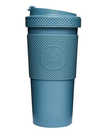 Termohrnek s dvojitou stěnou, 600ml, Neon Kactus, modrý