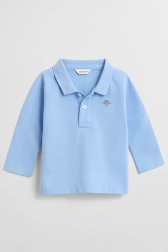 POLOKOŠILE GANT SHIELD PIQUE LS RUGGER CAPRI BLUE