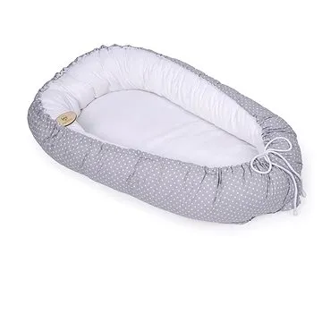 Maceshka Oboustranné hnízdečko Basic bílý puntík v šedé (594)