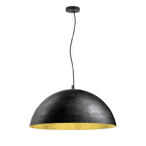 BIG WHITE (SLV) FORCHINI 70 závěsné svítidlo, E27, délka závěsu 150 cm, 1x max. 40 W, matná černá / matná zlatá 1008538