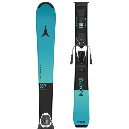 Atomic REDSTER X2 JTM + L6 GW Dětské sjezdové lyže, tyrkysová, velikost