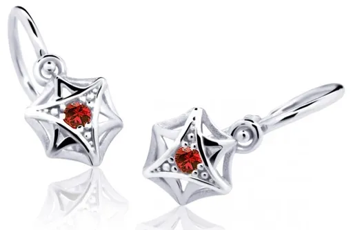 Cutie Jewellery Dětské náušnice z bílého zlata C2209-10-X-2 červená