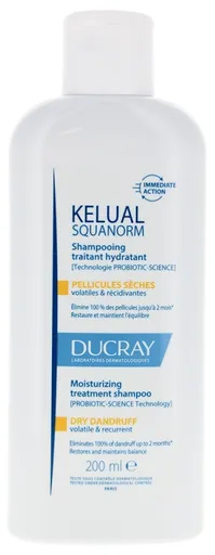Ducray Hydratační šampon proti suchým lupům Kelual Squanorm (Moisturizing Treatment Shampoo) 200 ml