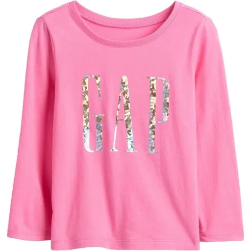 GAP V-FRCH LS BF LOGO TEE Dětské tričko, růžová, velikost 4Y