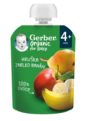Gerber Organic Kapsička Hruška/jablko/banán BIO 90 g