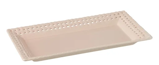 Růžový keramický servírovací podnos Hella Pastel Pink - 32*17*3 cm J-Line by Jolipa