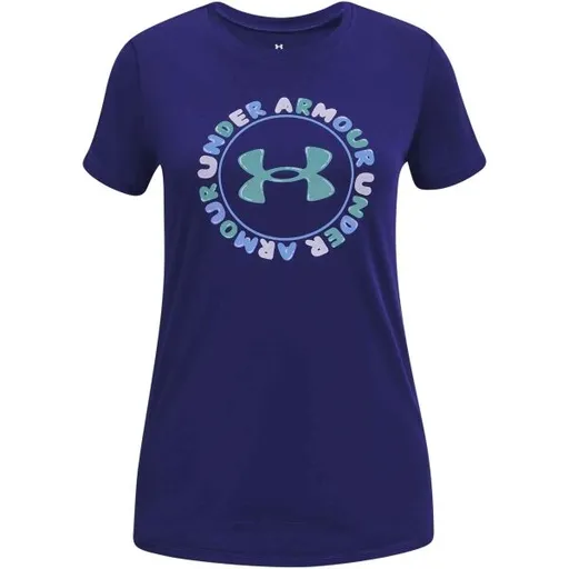Under Armour TECH WORDMARK Dívčí tričko, modrá, velikost L