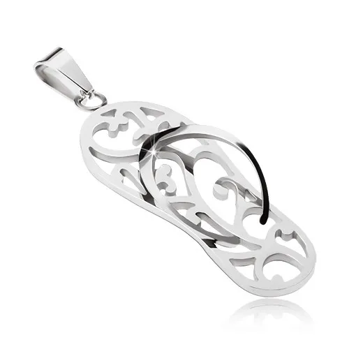 Přívěsek z chirurgické oceli, lesklá vyřezávaná žabka