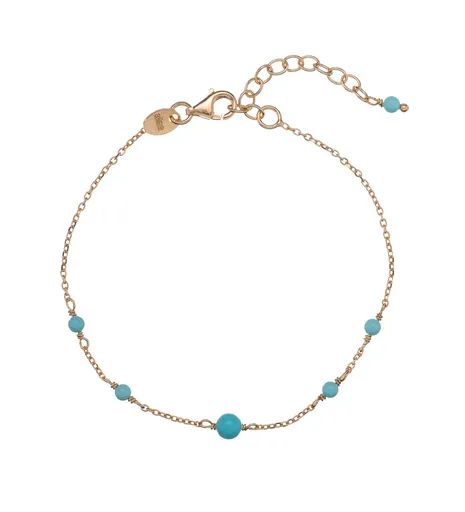 Alisia Půvabný pozlacený náramek s tyrkysem AL1207.01.069