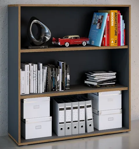 VCM 3dílná kancelářská police „Salia“ B100, antracitová